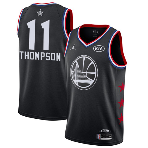 Personalized Warriors #11 Klay Thompson Black Basketball Jordan Swingman 2019 All-Star Game Jersey