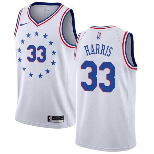 Personalized 76ers #33 Tobias Harris White Basketball Swingman Earned Edition Jersey