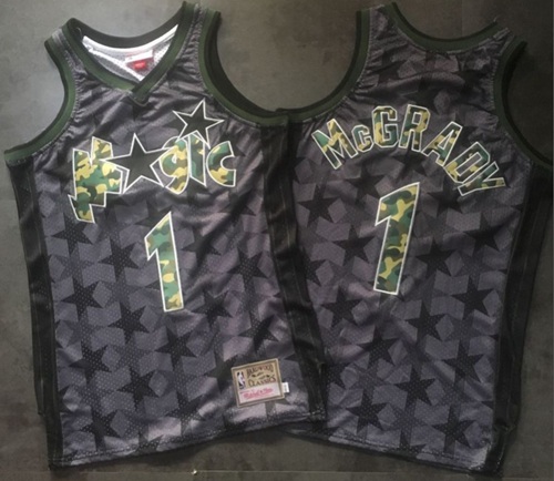 Personalized Camo Swingman Magic #1 Tracy Mcgrady Black Stitched Basketball Jersey