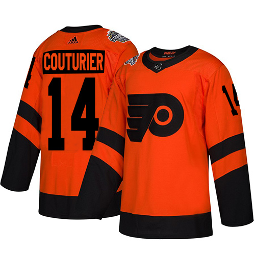 Personalized Women’s Flyers #14 Sean Couturier Orange Authentic 2019 Stadium Series Women’s Stitched Hockey Jersey