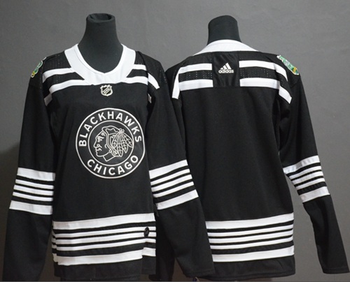 Personalized Women’s Blackhawks Blank Black Authentic 2019 Winter Classic Women’s Stitched Hockey Jersey
