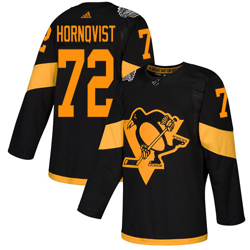Personalized Penguins #72 Patric Hornqvist Black Authentic 2019 Stadium Series Stitched Hockey Jersey