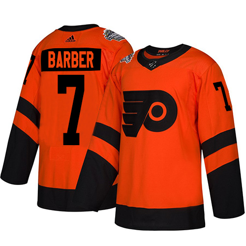 Personalized Flyers #7 Bill Barber Orange Authentic 2019 Stadium Series Stitched Hockey Jersey