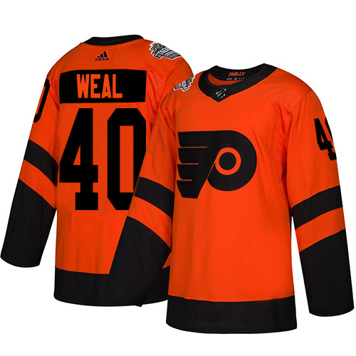 Personalized Flyers #40 Jordan Weal Orange Authentic 2019 Stadium Series Stitched Hockey Jersey
