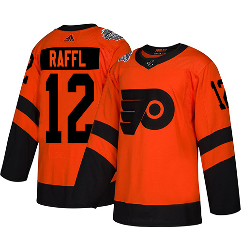 Personalized Flyers #12 Michael Raffl Orange Authentic 2019 Stadium Series Stitched Hockey Jersey