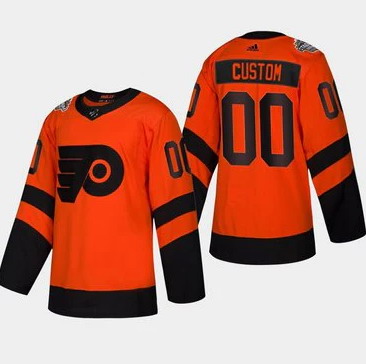 Personalized Custom Philadelphia Flyers Orange Authentic 2019 Stadium Series Stitched Hockey Jersey