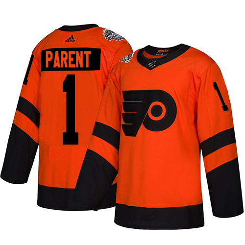Personalized Flyers #1 Bernie Parent Orange Authentic 2019 Stadium Series Women’s Stitched Hockey Jersey