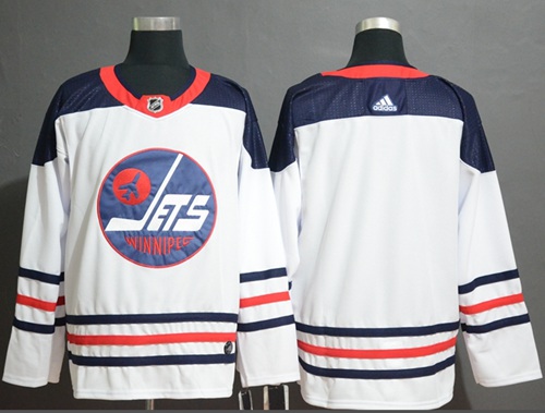 Personalized Jets Blank White Authentic Heritage Stitched Hockey Jersey