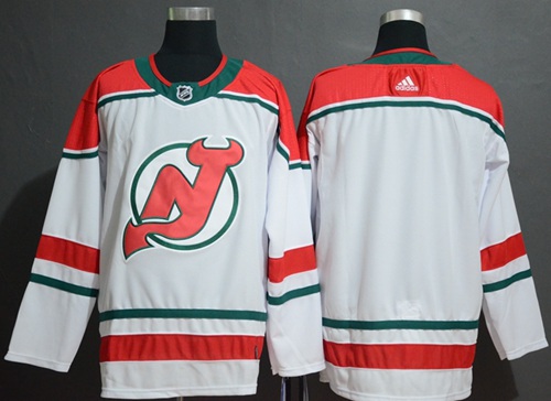 Personalized Devils Blank White Alternate Authentic Stitched Hockey Jersey