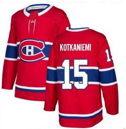 Personalized Montreal Canadiens #15 Jesperi Kotkaniemi red Away Authentic NHL Jersey