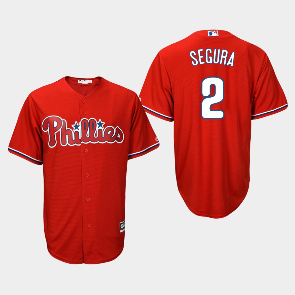 Personalized Men’s Philadelphia Phillies #2 Jean Segura Red Cool Base Jersey