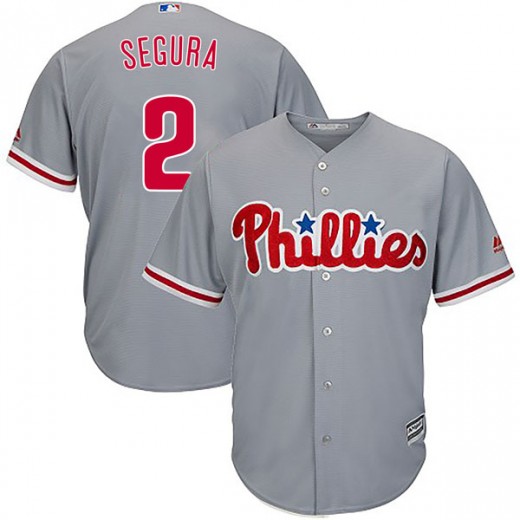 Personalized Men’s Philadelphia Phillies #2 Jean Segura Gray Cool Base Jersey