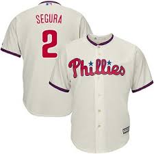 Personalized Men’s Philadelphia Phillies #2 Jean Segura cream Cool Base Jersey