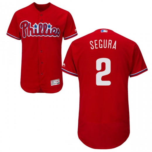 Personalized Men’s Philadelphia Phillies #2 Jean Segura Scarlet Flex Base Jersey