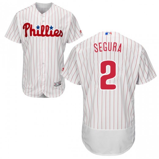 Personalized Men’s Philadelphia Phillies #2 Jean Segura White Flex Base Home Jersey
