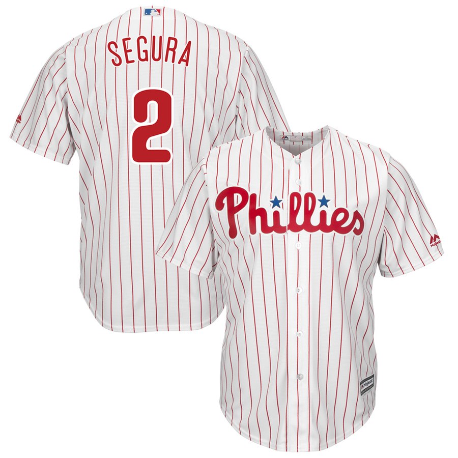 Personalized Men’s Philadelphia Phillies #2 Jean Segura White Home Cool Base Jersey