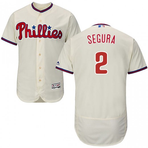 Personalized Men’s Philadelphia Phillies #2 Jean Segura Cream Flex Base Alternate Collection Jersey