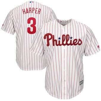 Personalized Youth Philadelphia Phillies #3 Bryce Harper White Home Cool Base Jersey