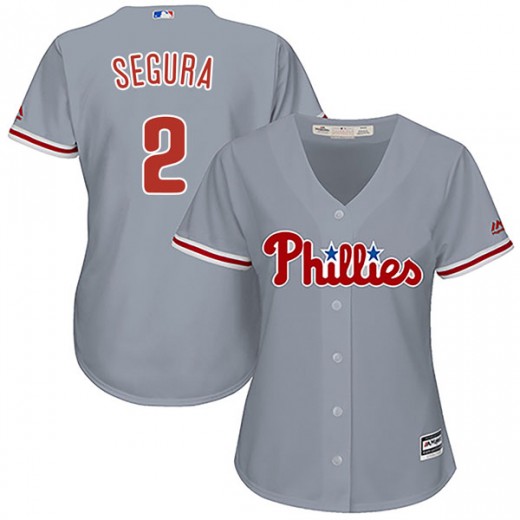 Personalized Women’s Philadelphia Phillies #2 Jean Segura Grey Cool Base Jersey