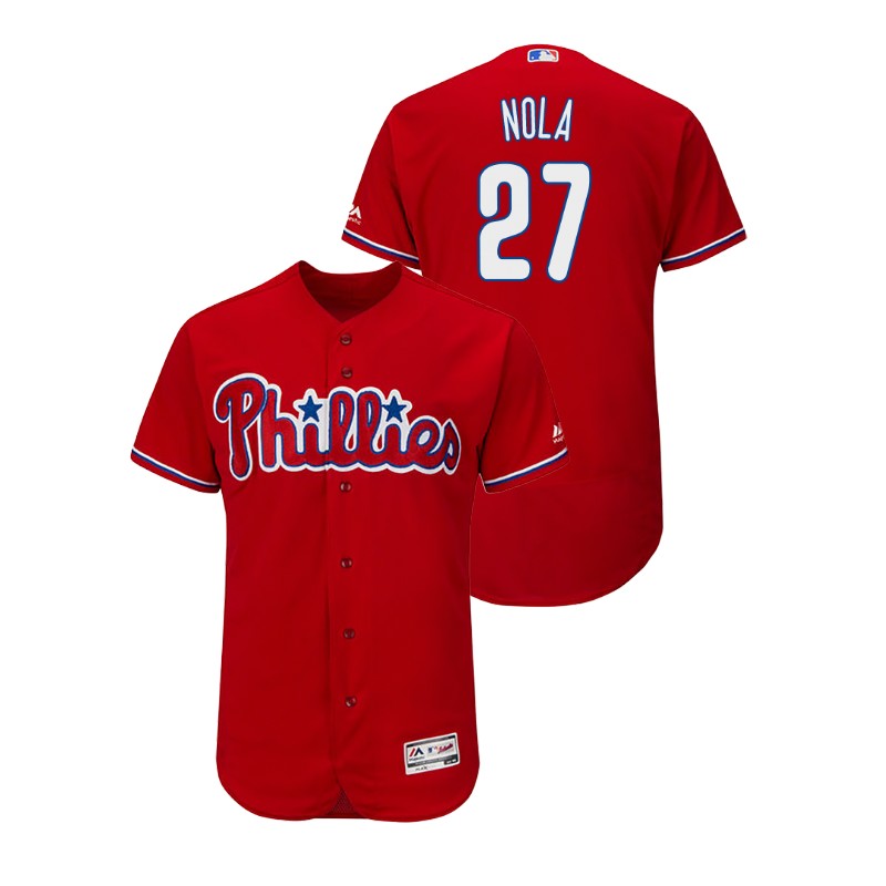 Personalized Men’s Philadelphia Phillies #27 Aaron Nola Red Flexbase MLB Jersey