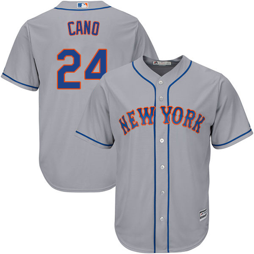 Personalized Youth Mets #24 Robinson Cano Grey Cool Base Stitched Youth Baseball Jersey