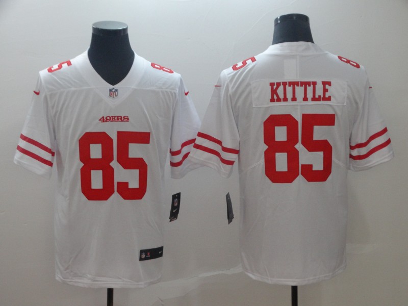 Personalized 49ers 85 George Kittle White Untouchable Limited Jersey