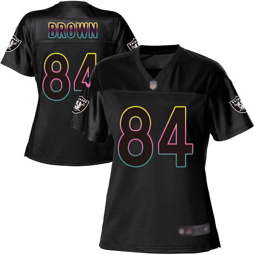 Personalized Raiders #84 Antonio Brown Black Women’s Football Fashion Game Jersey