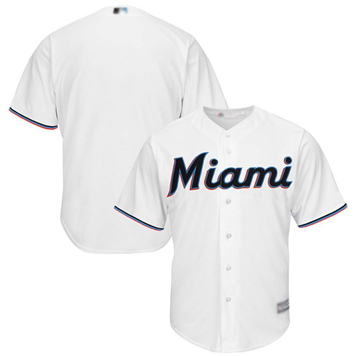 Personalized Marlins Blank White Cool Base Stitched Youth Baseball Jersey