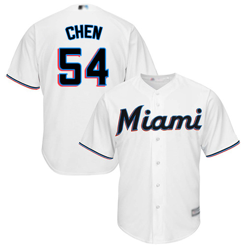 Personalized Marlins #54 Wei-Yin Chen White Cool Base Stitched Youth Baseball Jersey