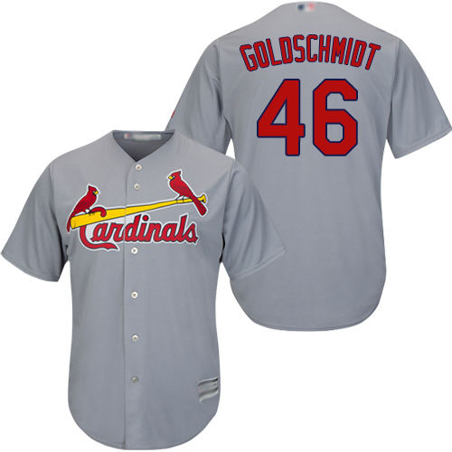 Personalized Cardinals #46 Paul Goldschmidt Grey Cool Base Stitched Youth Baseball Jersey