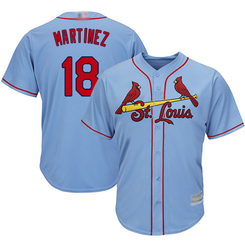 Personalized Cardinals #18 Carlos Martinez Light Blue Cool Base Stitched Youth Baseball Jersey