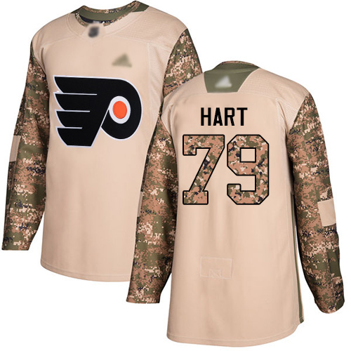 Personalized Flyers #79 Carter Hart Camo Authentic 2017 Veterans Day Stitched Youth Hockey Jersey