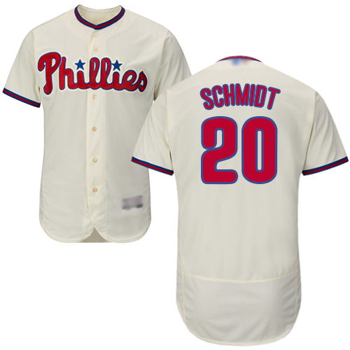 Personalized Phillies #20 Mike Schmidt Cream Flexbase Authentic Collection Stitched Baseball Jersey
