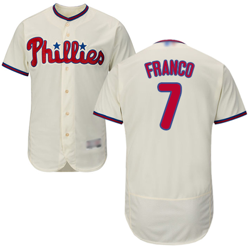 Personalized Phillies #7 Maikel Franco Cream Flexbase Authentic Collection Stitched Baseball Jersey