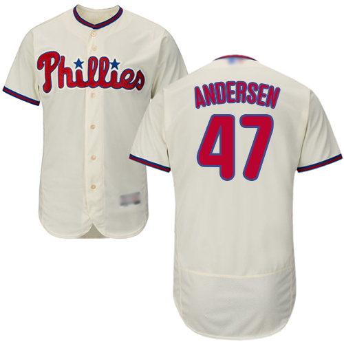 Personalized Phillies #47 Larry Andersen Cream Flexbase Authentic Collection Stitched Baseball Jersey