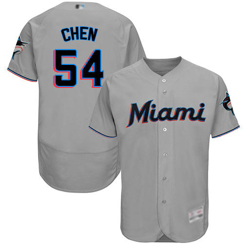 Personalized marlins #54 Wei-Yin Chen Grey Flexbase Authentic Collection Stitched Baseball Jersey