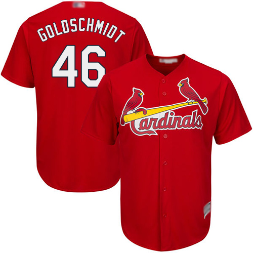 Personalized Cardinals #46 Paul Goldschmidt Red New Cool Base Stitched Baseball Jersey