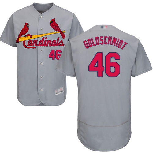 Personalized Cardinals #46 Paul Goldschmidt Grey Flexbase Authentic Collection Stitched Baseball Jersey