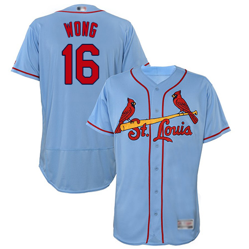 Personalized Cardinals #16 Kolten Wong Light Blue Flexbase Authentic Collection Stitched Baseball Jersey