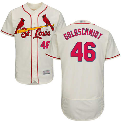 Personalized Cardinals #46 Paul Goldschmidt Cream Flexbase Authentic Collection Stitched Baseball Jersey