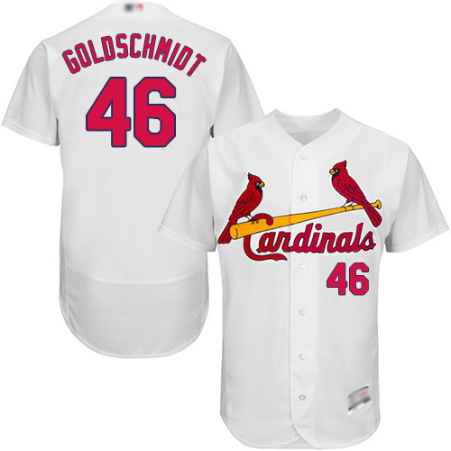 Personalized Cardinals #46 Paul Goldschmidt White Flexbase Authentic Collection Stitched Baseball Jersey