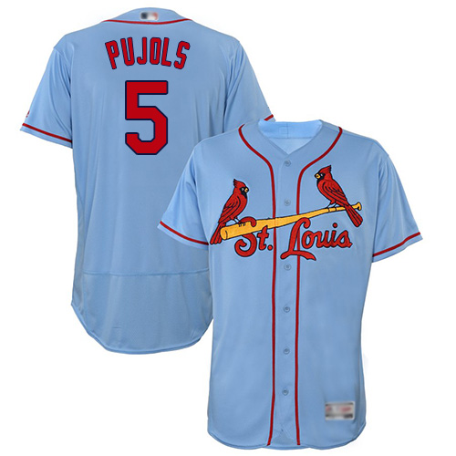 Personalized Cardinals #5 Albert Pujols Light Blue Flexbase Authentic Collection Stitched Baseball Jersey