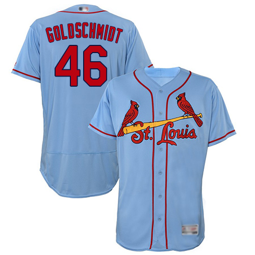Personalized Cardinals #46 Paul Goldschmidt Light Blue Flexbase Authentic Collection Stitched Baseball Jersey