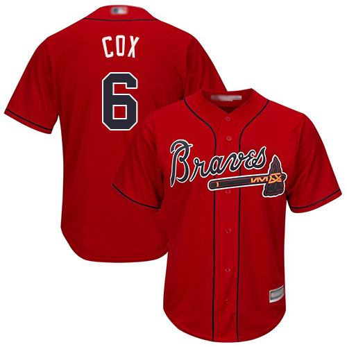 Personalized Braves #6 Bobby Cox Red Stitched Baseball Jersey