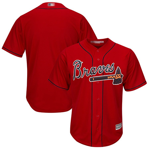 Personalized Braves Blank Red Cool Base Stitched Baseball Jersey