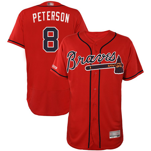 Personalized Braves #8 Jace Peterson Red Flexbase Authentic Collection Stitched Baseball Jersey