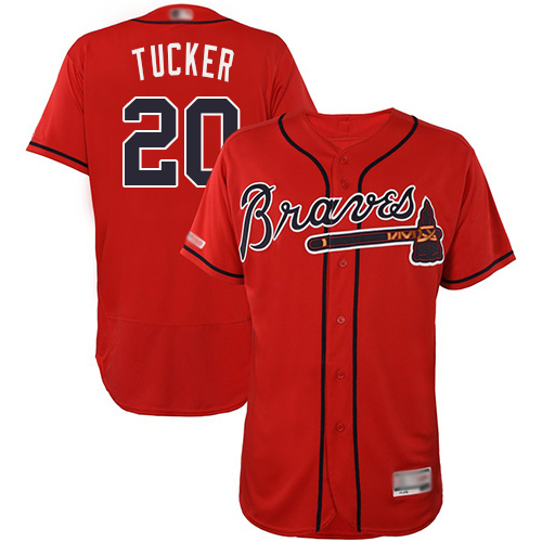 Personalized Braves #20 Preston Tucker Red Flexbase Authentic Collection Stitched Baseball Jersey