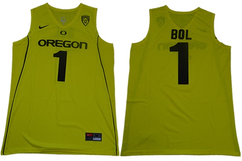 Personalized Ducks #1 Bol Bol Yellow Limited Stitched College Jersey