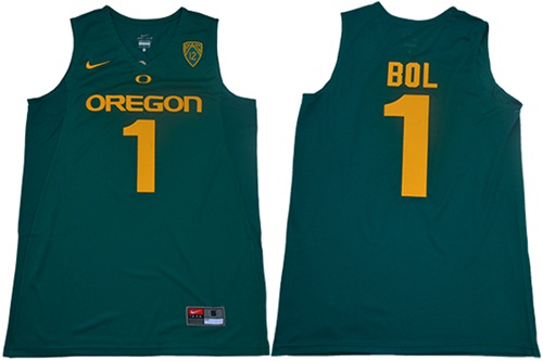 Personalized Ducks #1 Bol Bol Dark Green Limited Stitched College Jersey