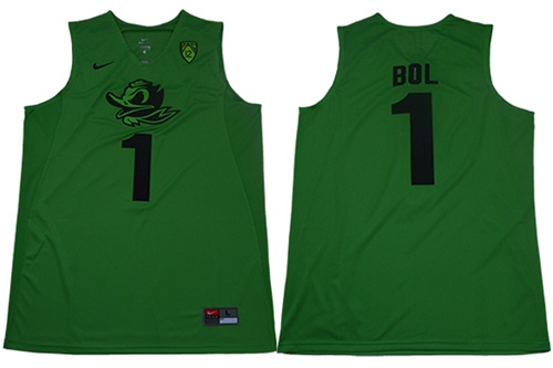 Personalized Ducks #1 Bol Bol Apple Green Limited Stitched College Jersey